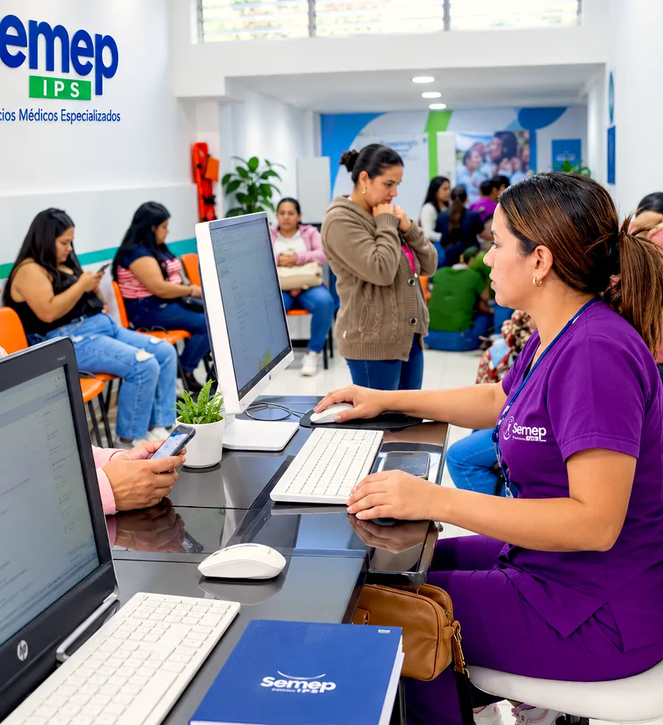 Recepción y sala de espera de la sede de Semep IPS