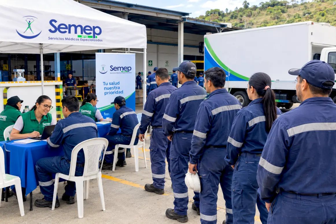 Jornada de salud Semep en planta industrial